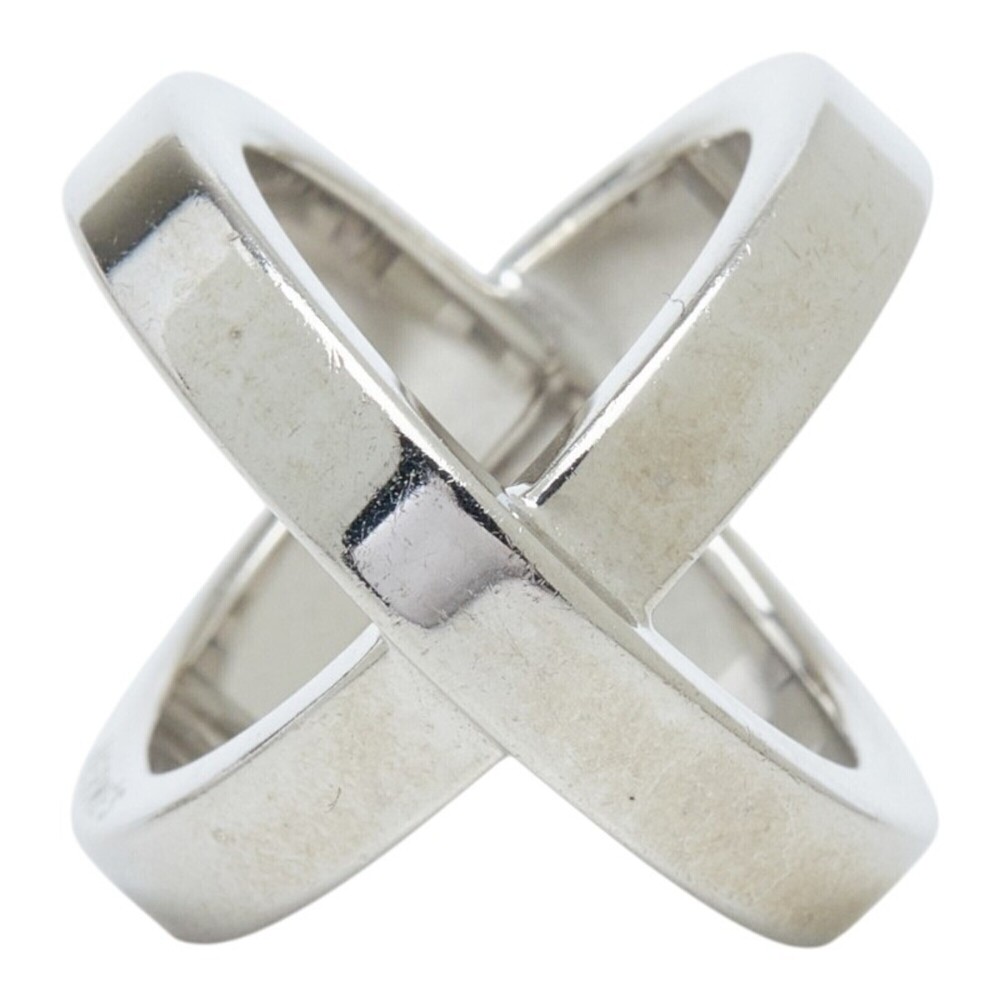Hermes Cosmos Scarf Ring, Silver Metal, Women's